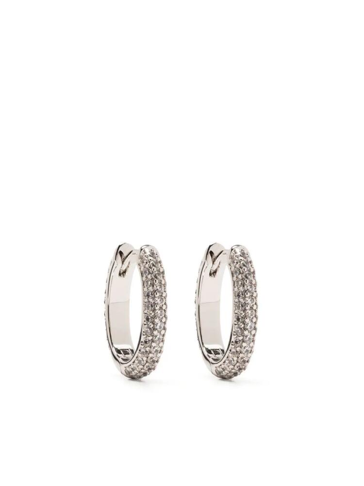 DARKAI crystal-embellished small hoops - Silver Cover