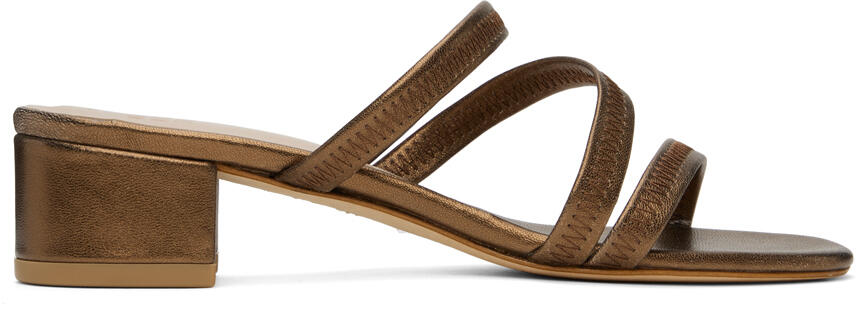 Maryam Nassir Zadeh Bronze Riviera Heeled Sandals Cover