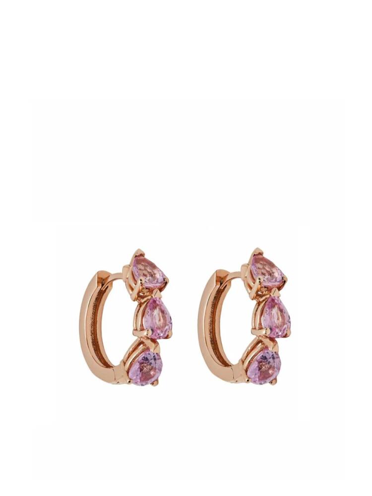 Jewels Aficionado 18kt rose gold pink sapphire earrings Cover