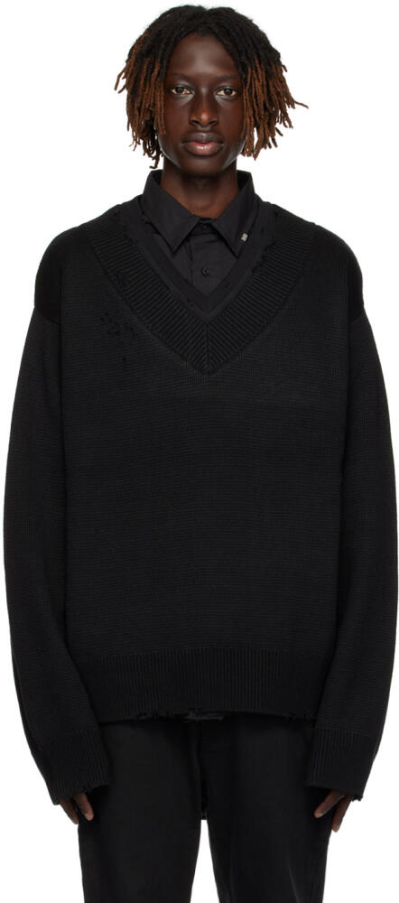 C2H4 Black Layered Sweater Cover