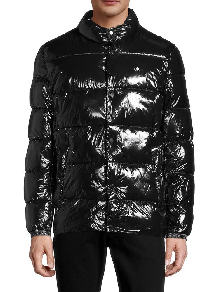 Calvin Klein Men's Sheen Water-Resistant Down Puffer Jacket - Black Cover