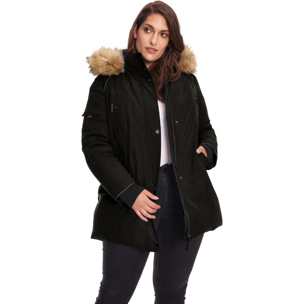 Alpine North GLACIER PLUS SIZE - Vegan Down Parka Winter Jacket in Black Cover