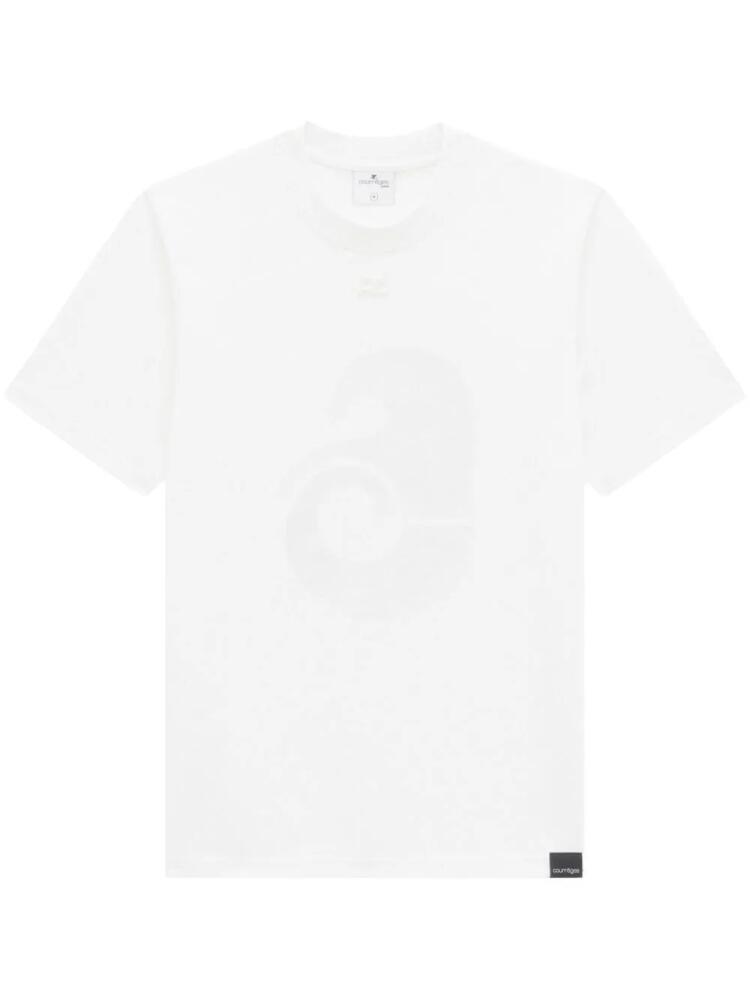 Courrèges logo-patch cotton T-shirt - White Cover