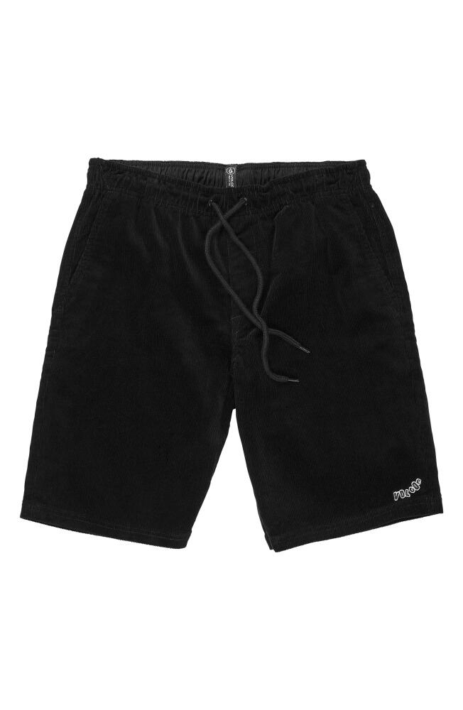 Volcom Outer Spaced Stretch Cotton Corduroy Shorts in Black Combo Cover