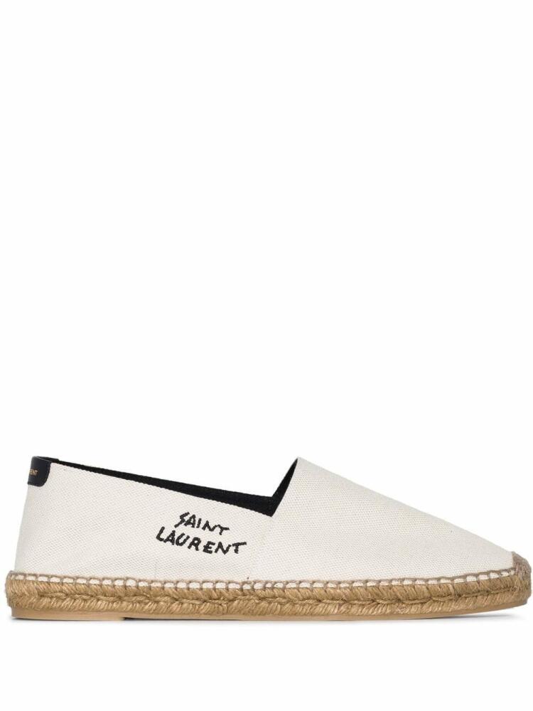 Saint Laurent embroidered logo espadrilles - Neutrals Cover