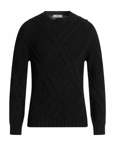 Alpha Studio Man Sweater Black Merino Wool, Alpaca wool, Polyamide Cover