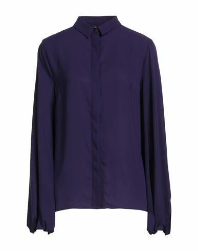 Blumarine Woman Shirt Dark purple Polyester Cover