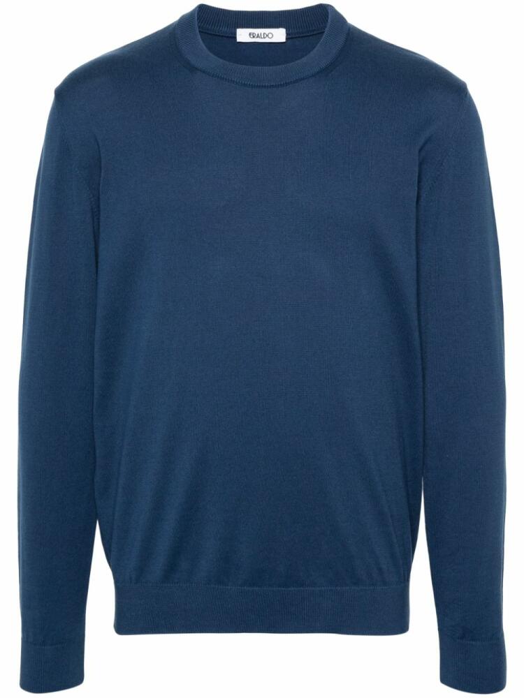 ERALDO long-sleeve cotton jumper - Blue Cover