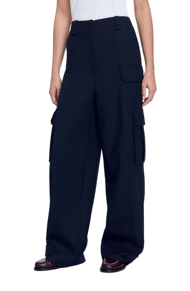 SANDRO Cargo trousers in Navy Blue Cover