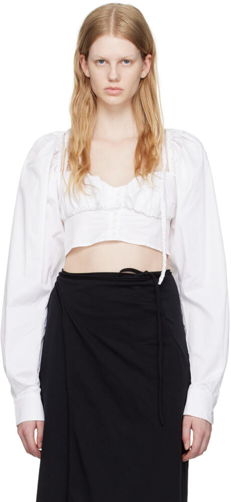 Ottolinger SSENSE Work Capsule - White Blouse Cover