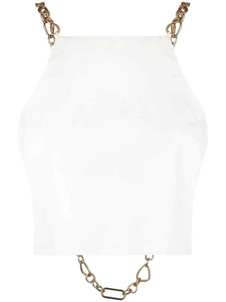 Cult Gaia Joey chain-strap top - White Cover