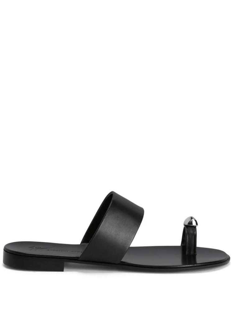 Giuseppe Zanotti Norbert leather slides - Black Cover