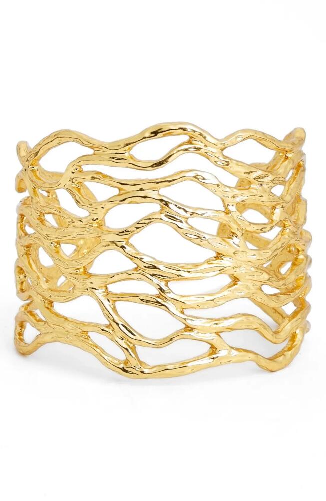 Karine Sultan Open Cuff in Gold Cover