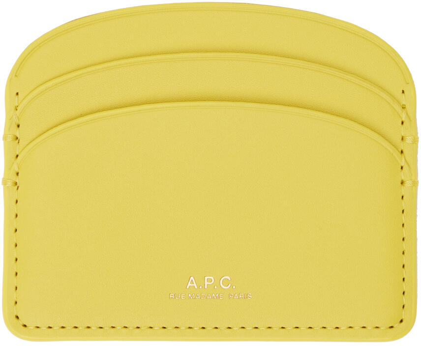 A.P.C. Yellow Demi-Lune Card Holder Cover