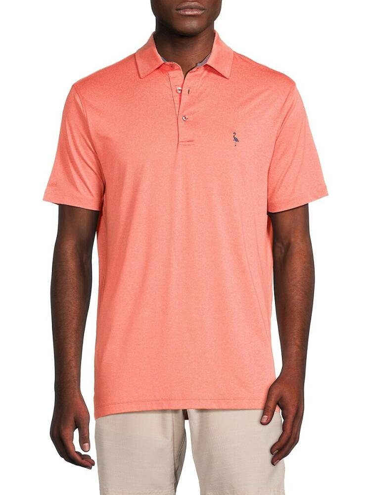 TailorByrd Men's Solid Performance Polo - Sunkist Cover