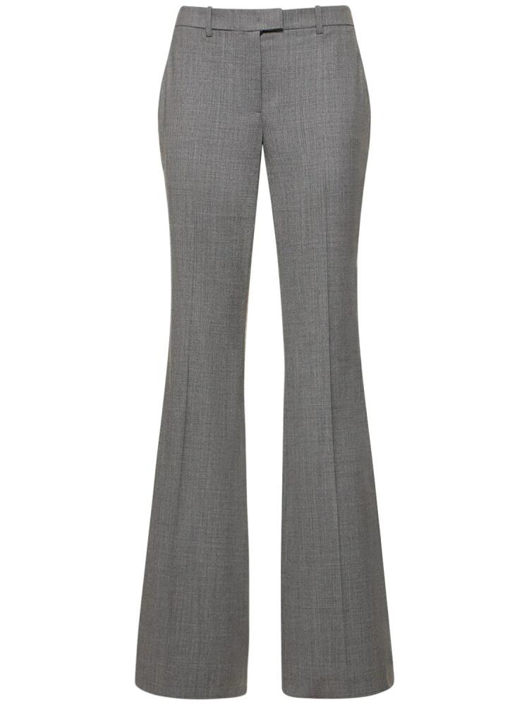 MICHAEL KORS COLLECTION Haylee Mid Rise Wool Flared Pants Cover