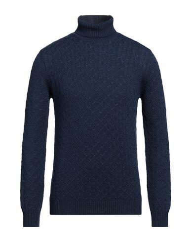 Ferrante Man Turtleneck Navy blue Wool, Silk, Cashmere Cover