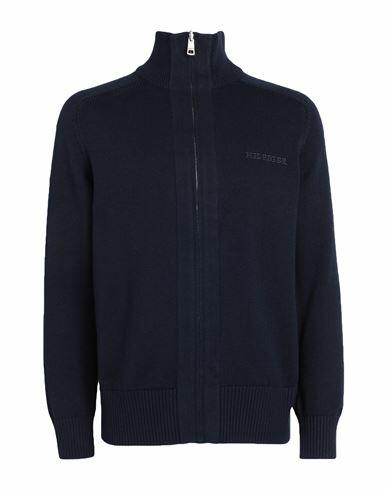 Tommy Hilfiger Man Cardigan Navy blue Cotton Cover