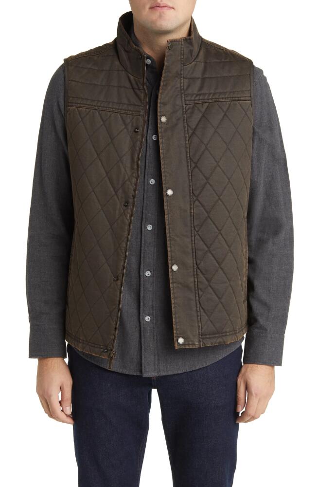 Johnston & Murphy Anitque Quilted Vest in Brown Cover