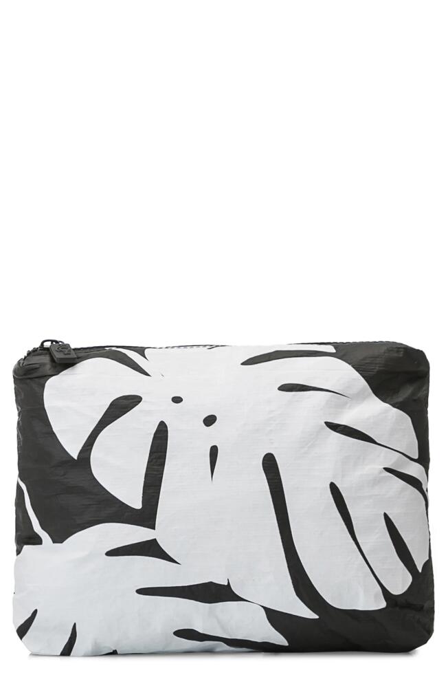 Aloha Collection Small Water Resistant Tyvek® Zip Pouch in White On Black Cover