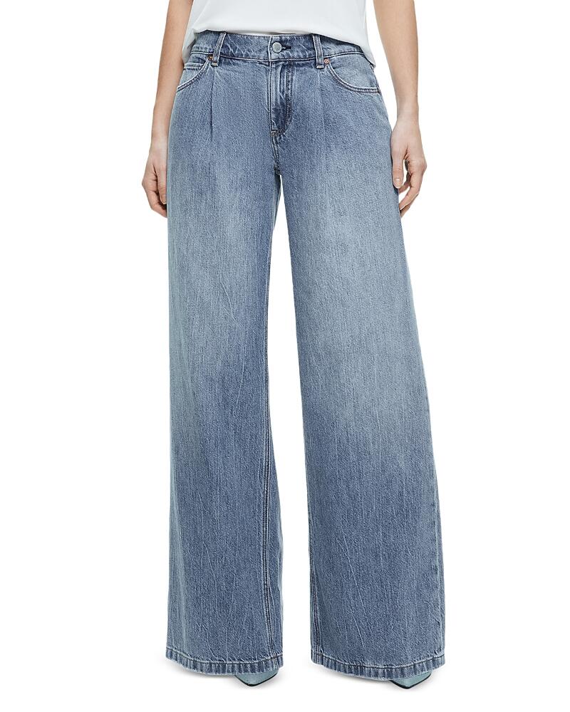 Alice and Olivia Jojo Cotton Wide Leg Jeans in Vintage Blue Cover