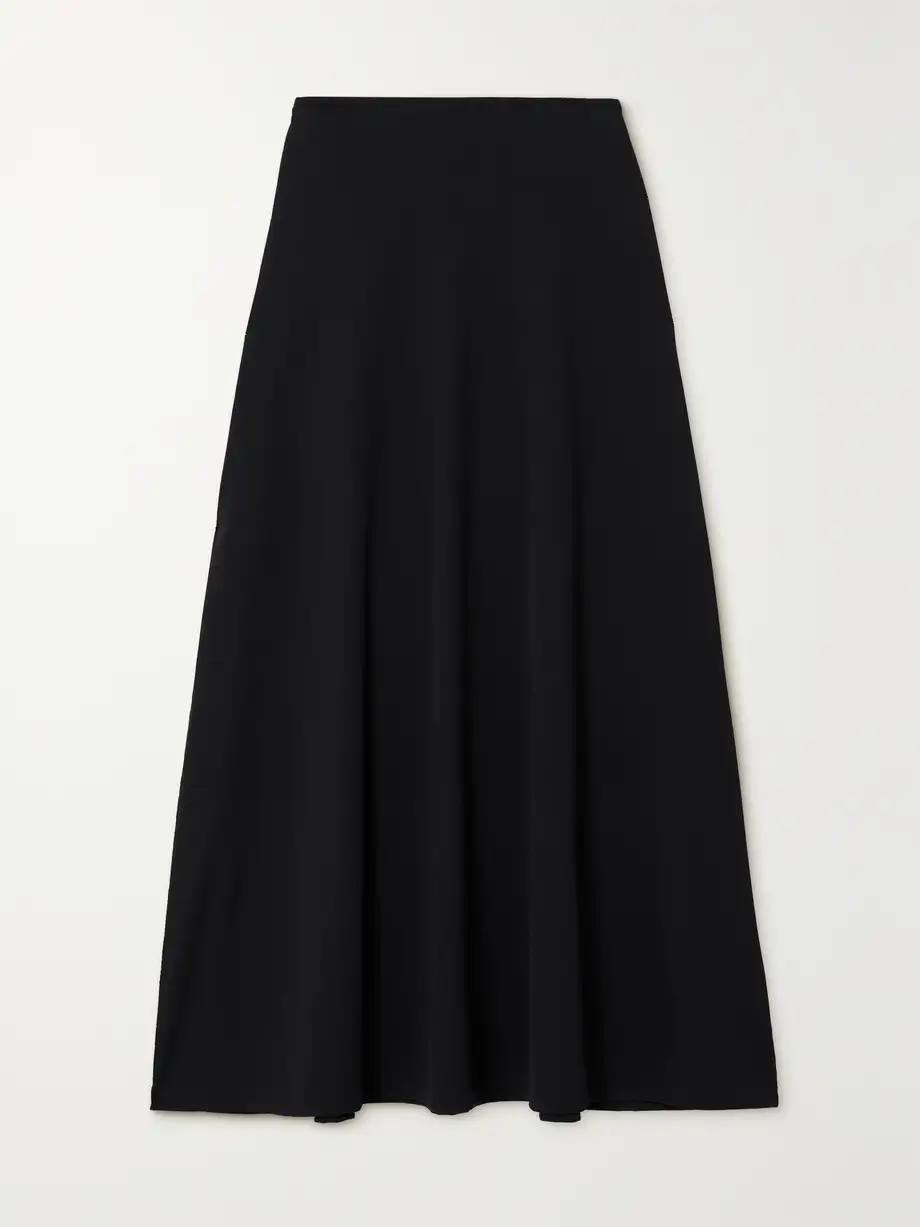 Johanna Ortiz - Kikoi Ribbed Stretch-cotton Jersey Maxi Skirt - Black Cover