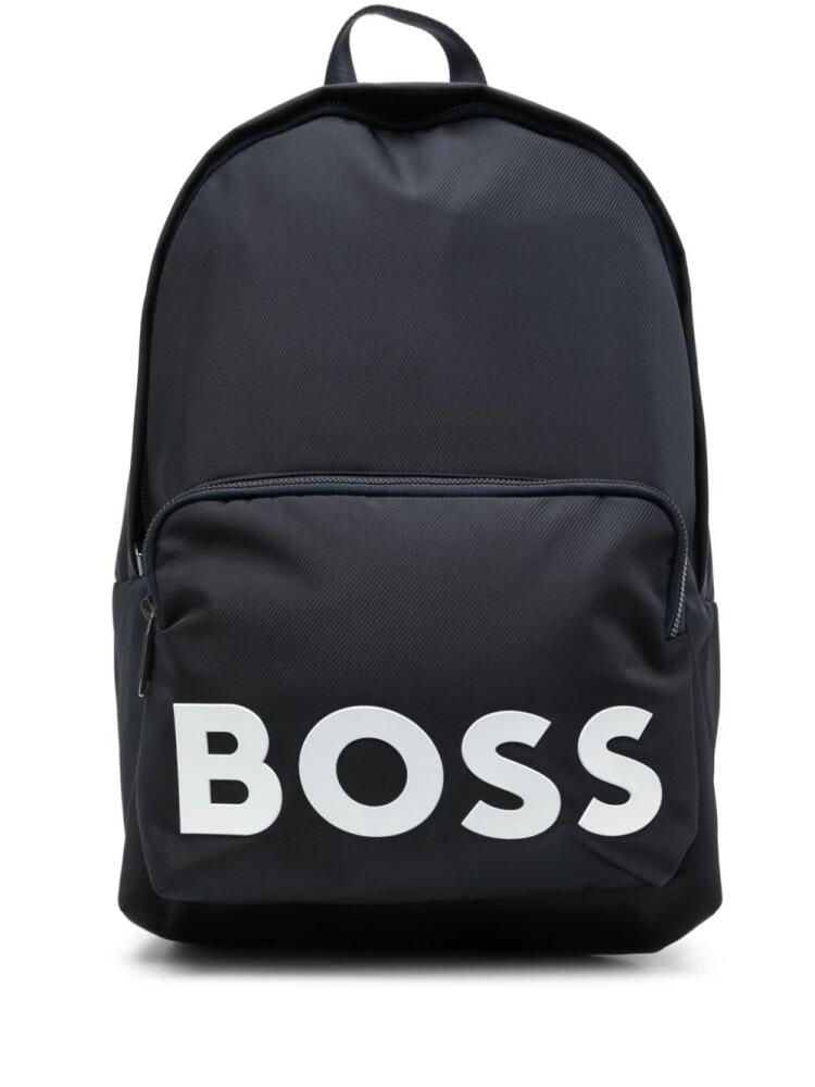 BOSS Catch 2.0 logo-appliqué backpack - Blue Cover