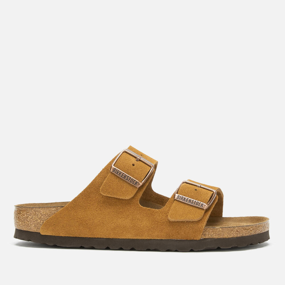 Birkenstock Women's Arizona Slim Fit Sfb Suede Double Strap Sandals - Mink Cover