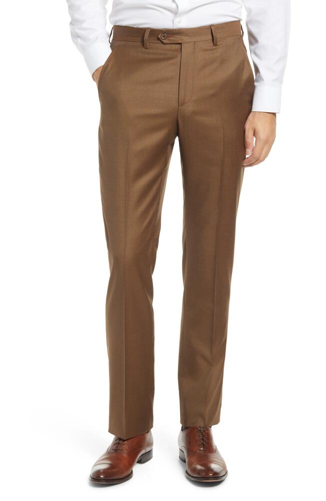 Santorelli Wool Serge Dress Pants in Tobacco Cover