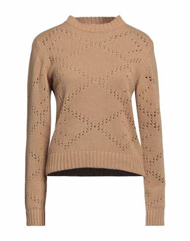 Eleventy Woman Sweater Camel Wool, Viscose, Cashmere Cover