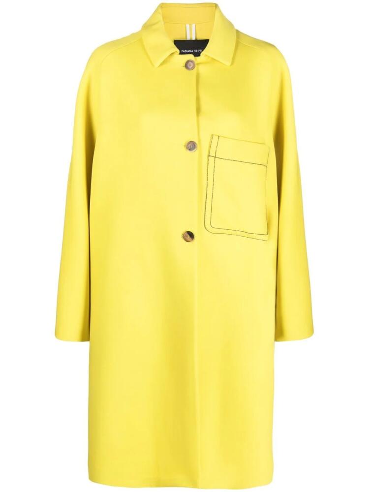 Fabiana Filippi oversized button-up coat - Yellow Cover