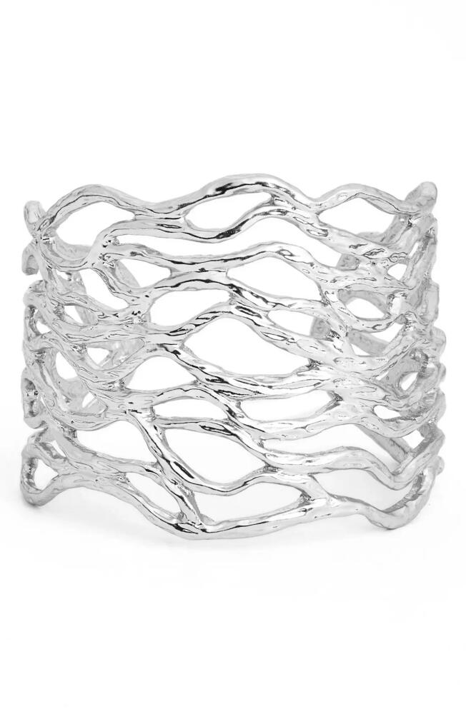 Karine Sultan Open Cuff in Silver Cover