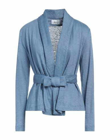 Niū Woman Cardigan Pastel blue Linen Cover