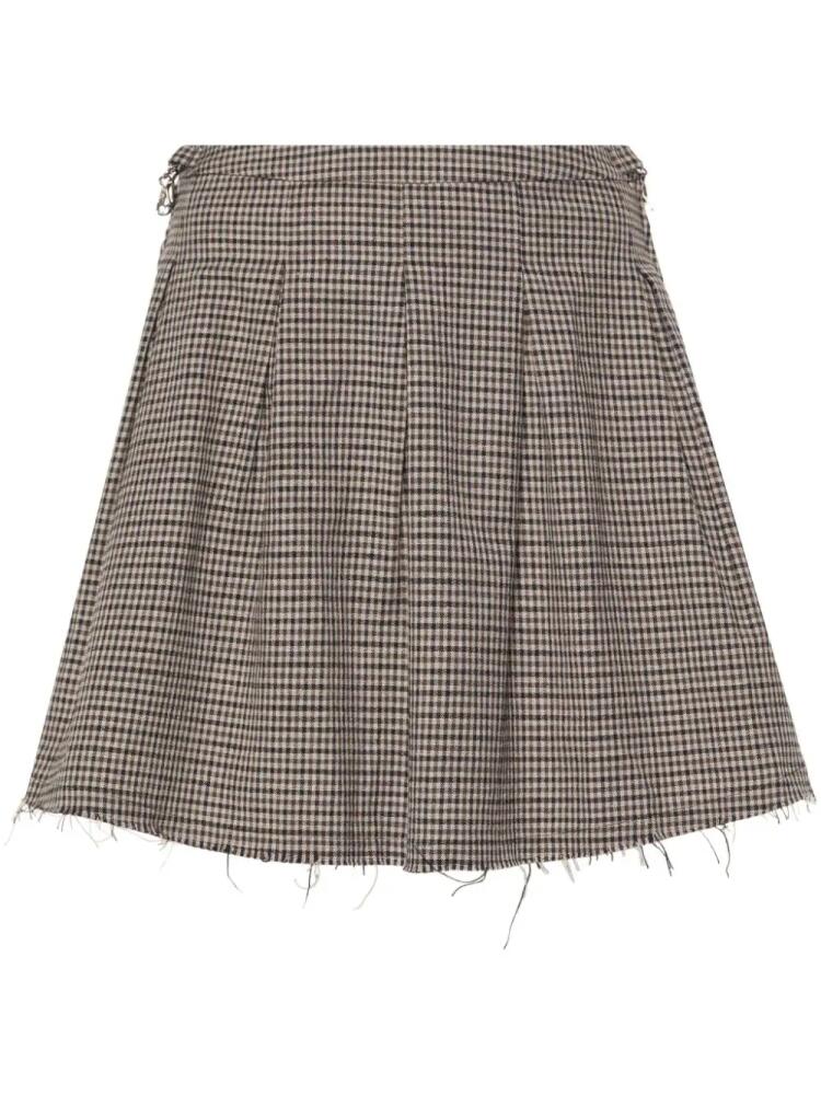 OUR LEGACY Object checked mini skirt - Neutrals Cover