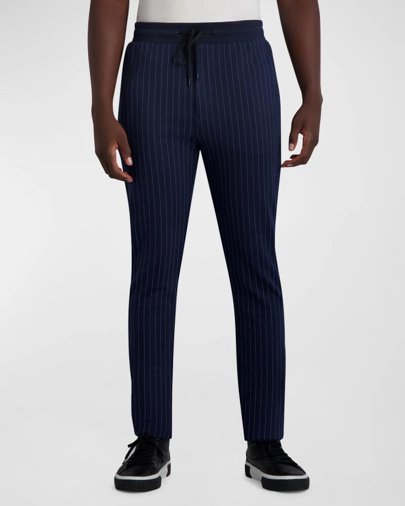 Karl Lagerfeld Paris Men's Pinstripe Track Jogger Pants Cover