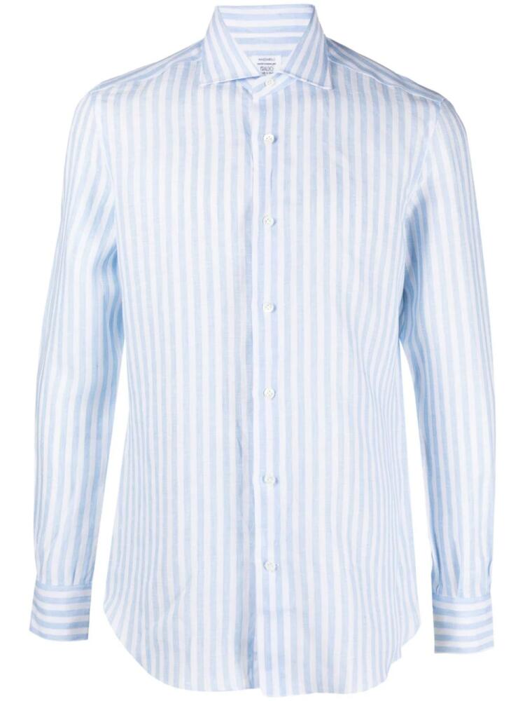 Mazzarelli striped long-sleeve shirt - Blue Cover