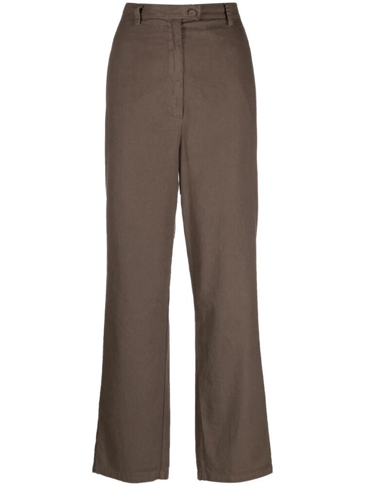 Kristensen Du Nord off-centre button-fastening trousers - Brown Cover