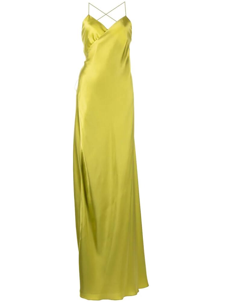 Michelle Mason V-neck silk dress - Yellow Cover