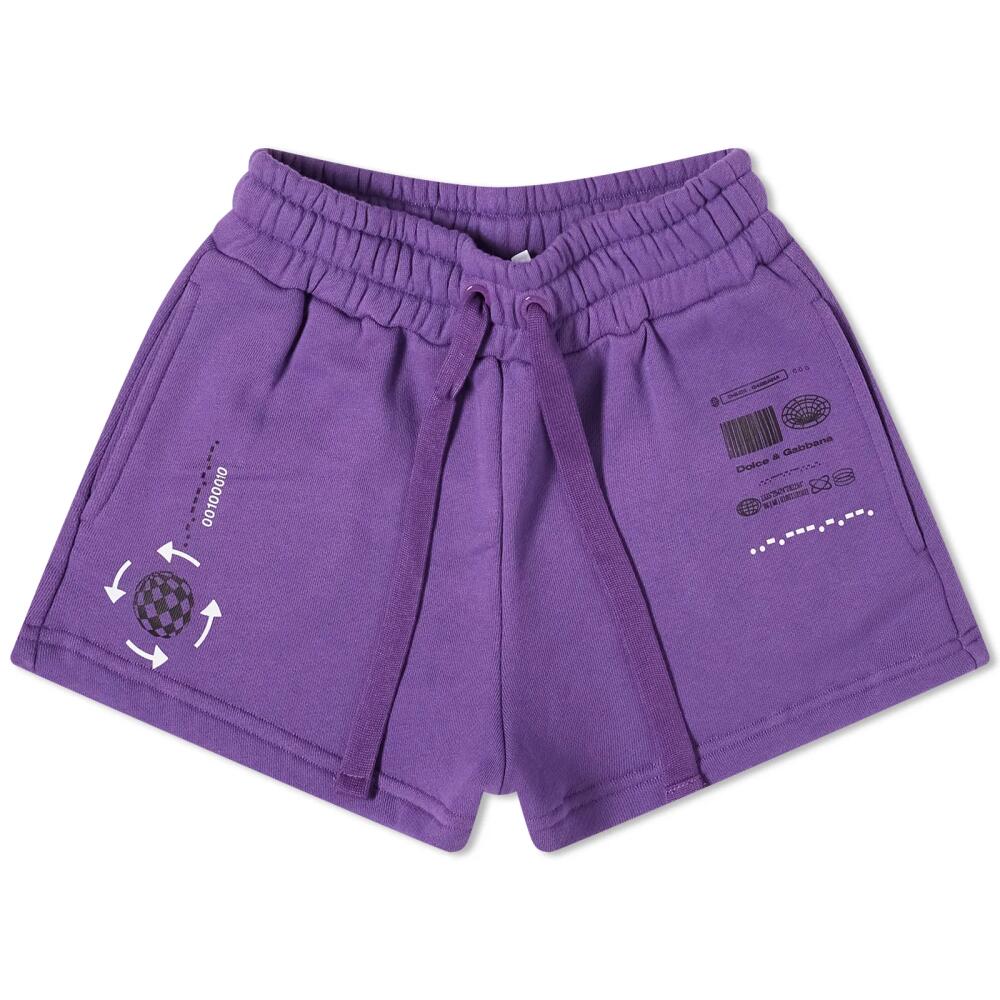 Dolce & Gabbana Women's Vibe Sweat Shorts in Purple Cover