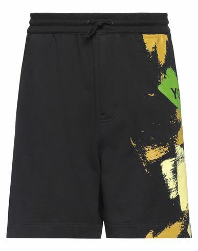 Y-3 Man Shorts & Bermuda Shorts Black Organic cotton, Elastane Cover