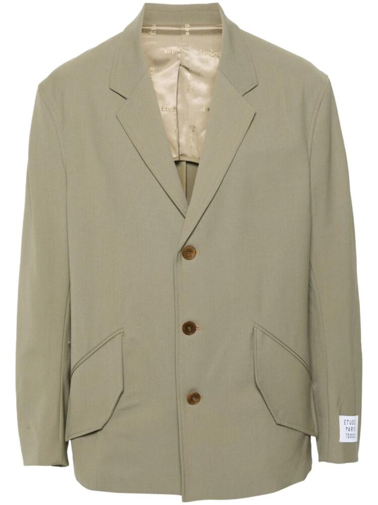 Etudes Icarus Suiting virgin wool blazer - Green Cover