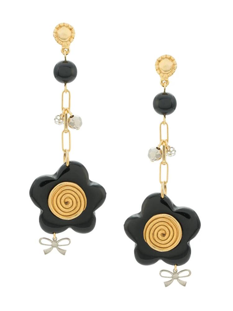 Amir Slama flower earrings - Black Cover