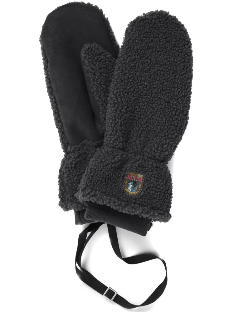 Parajumpers logo-patch bouclé gloves - Grey Cover