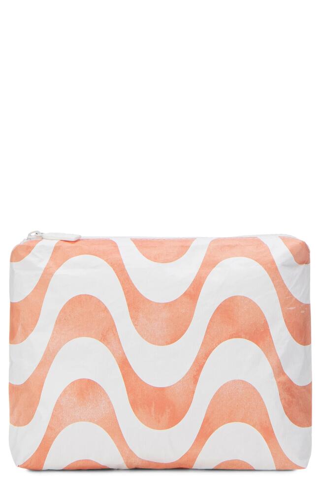 Aloha Collection Small Water Resistant Tyvek® Zip Pouch in Coral Splash Cover