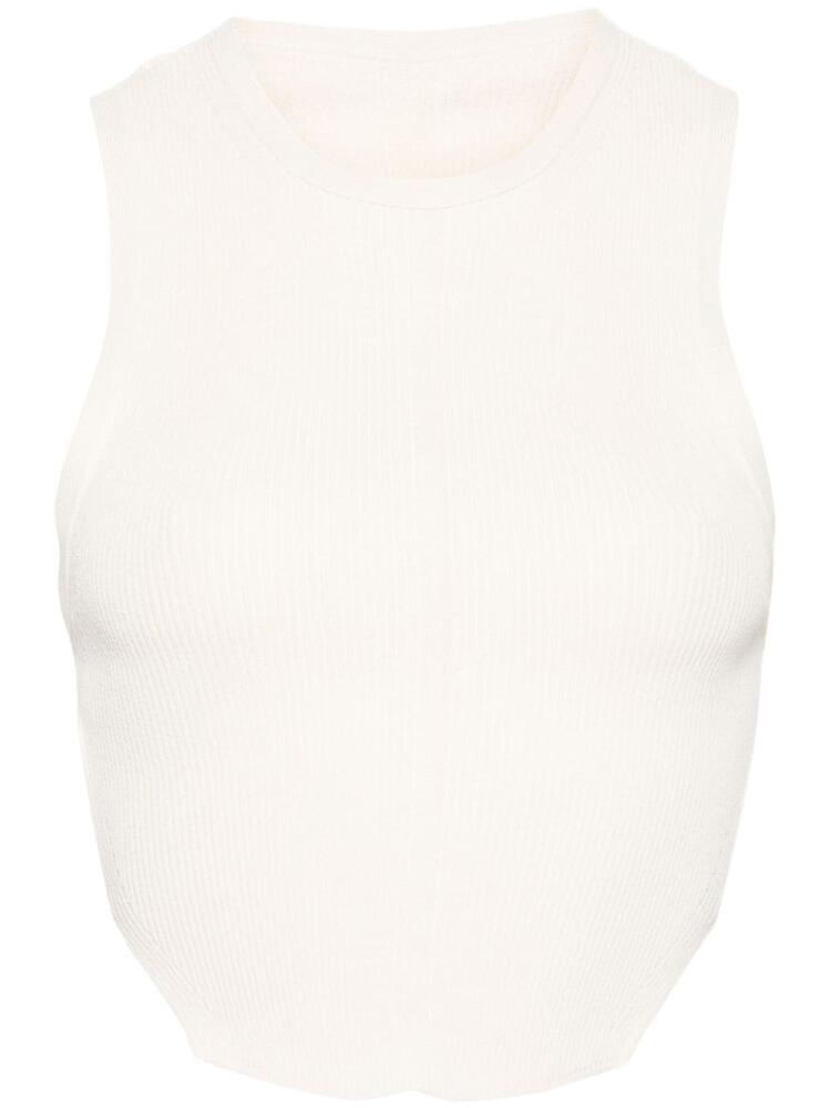 Philosophy Di Lorenzo Serafini open-back ribbed tank top - White Cover