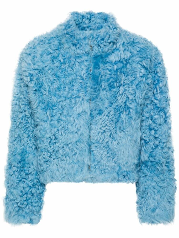 ERL shearling varsity jacket - Blue Cover