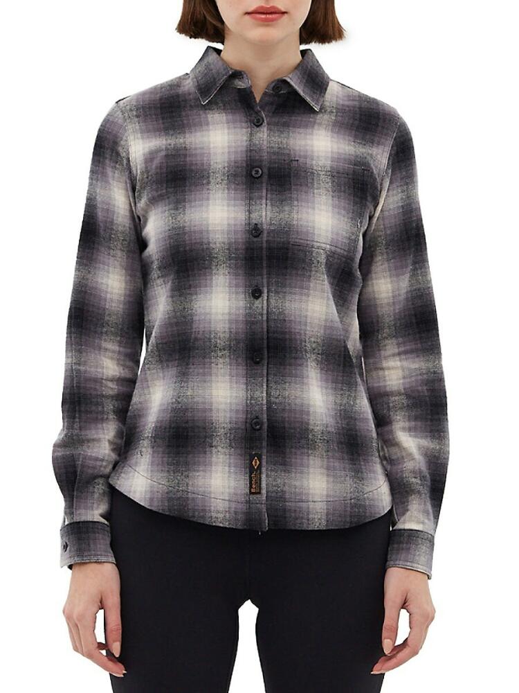 Bench. Women's Cheviotti Plaid Flannel Shirt - Black Multicolor Cover