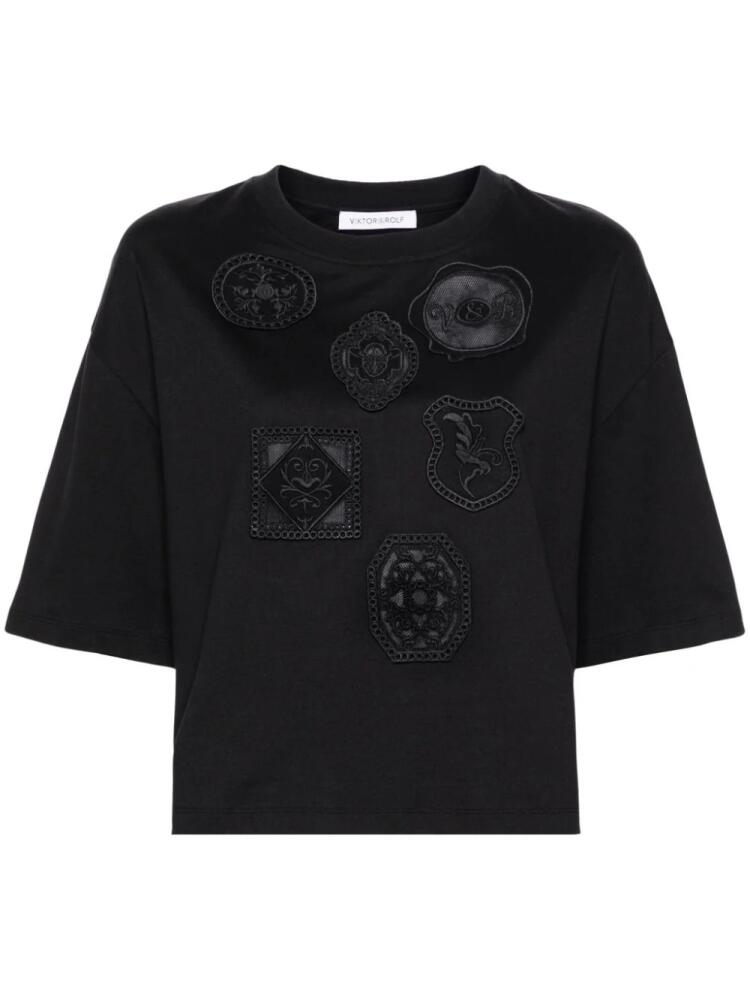 Viktor & Rolf patch-embroidered cotton T-shirt - Black Cover