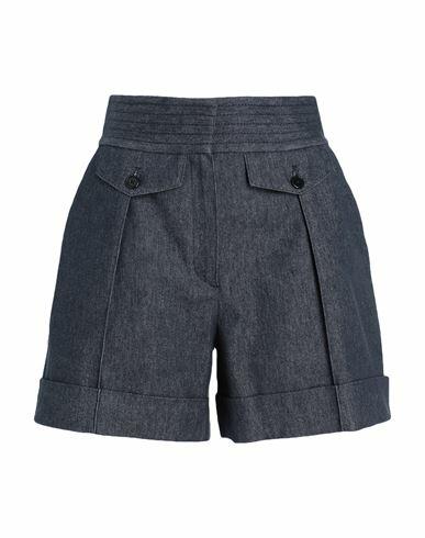 Karl Lagerfeld Klxav Tailored Dnm Look Shorts Woman Denim shorts Navy blue Organic cotton, Elastane Cover