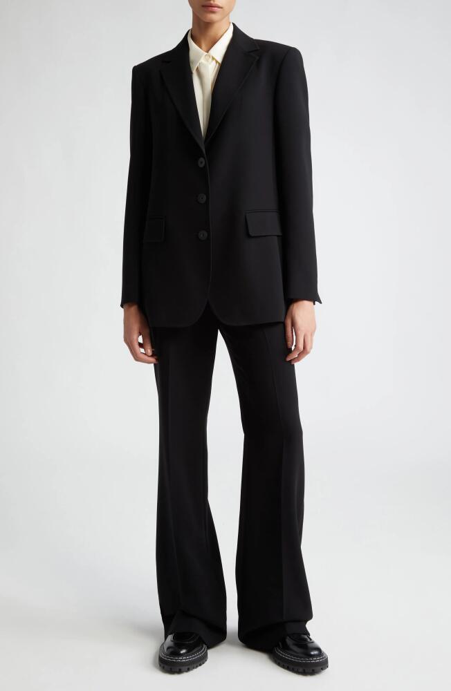 Max Mara Studio Terni Single Breasted Crepe Blazer in Black Cover